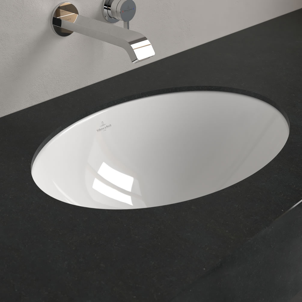 Lifestyle image of Villeroy & Boch Loop & Friends 485mm White Alpin CeramicPlus Inset Basin